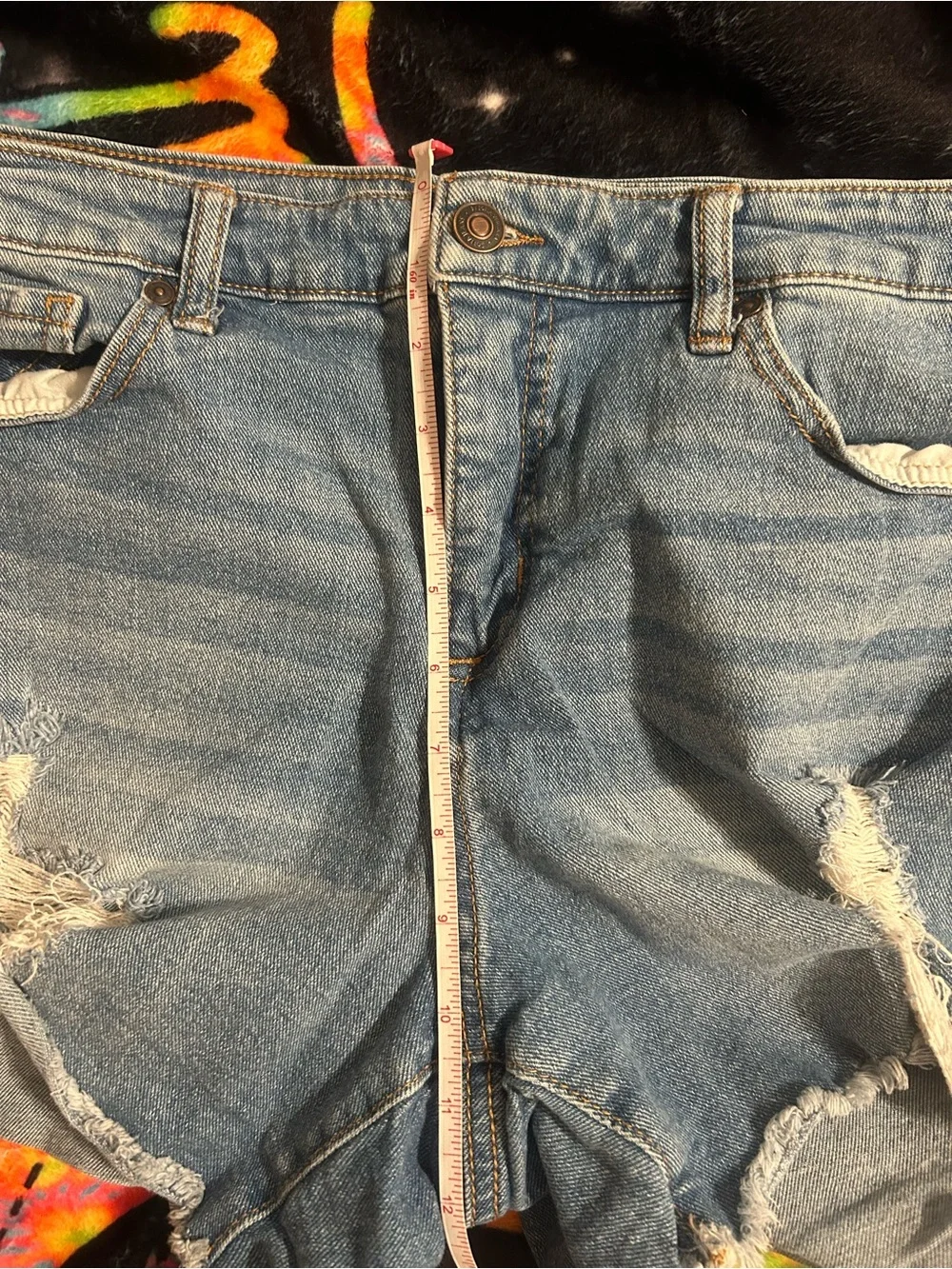Sofia Jeans by Sofia Vergara Lila Distressed Denim Cutoff Shorts Blue Size 12